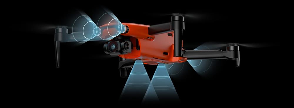 Autel Robotics small orange drone with advanced obstacle avoidance