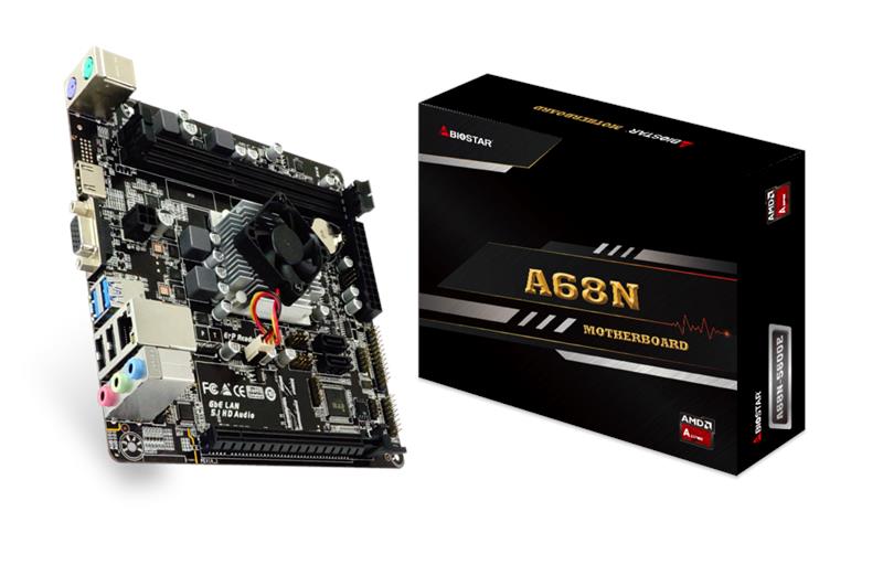 Материнская плата Biostar A68N-5600E CPU AMD A4-3350B (!) sFT3B, Carrizo-L, 2xDDR3 VGA-HDMI, mITX
