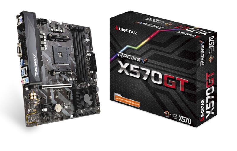 Материнская плата Biostar Racing X570GT sAM4 X570 4xDDR4 HDMI-DVI, M.2, mATX